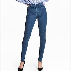 I am selling High Waisted Denim Jeggings from H&M